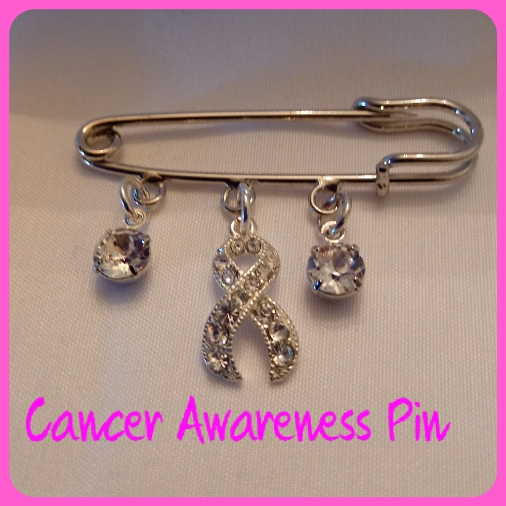 Rhinestone Awareness Pin/Brooch
